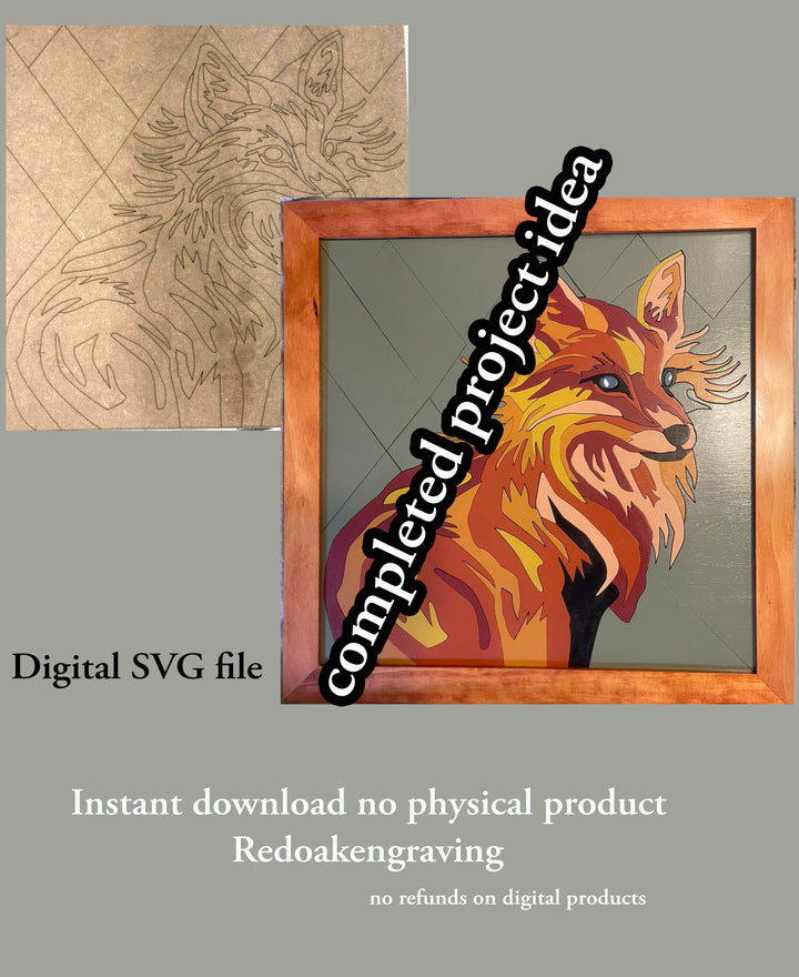 Fox wood art