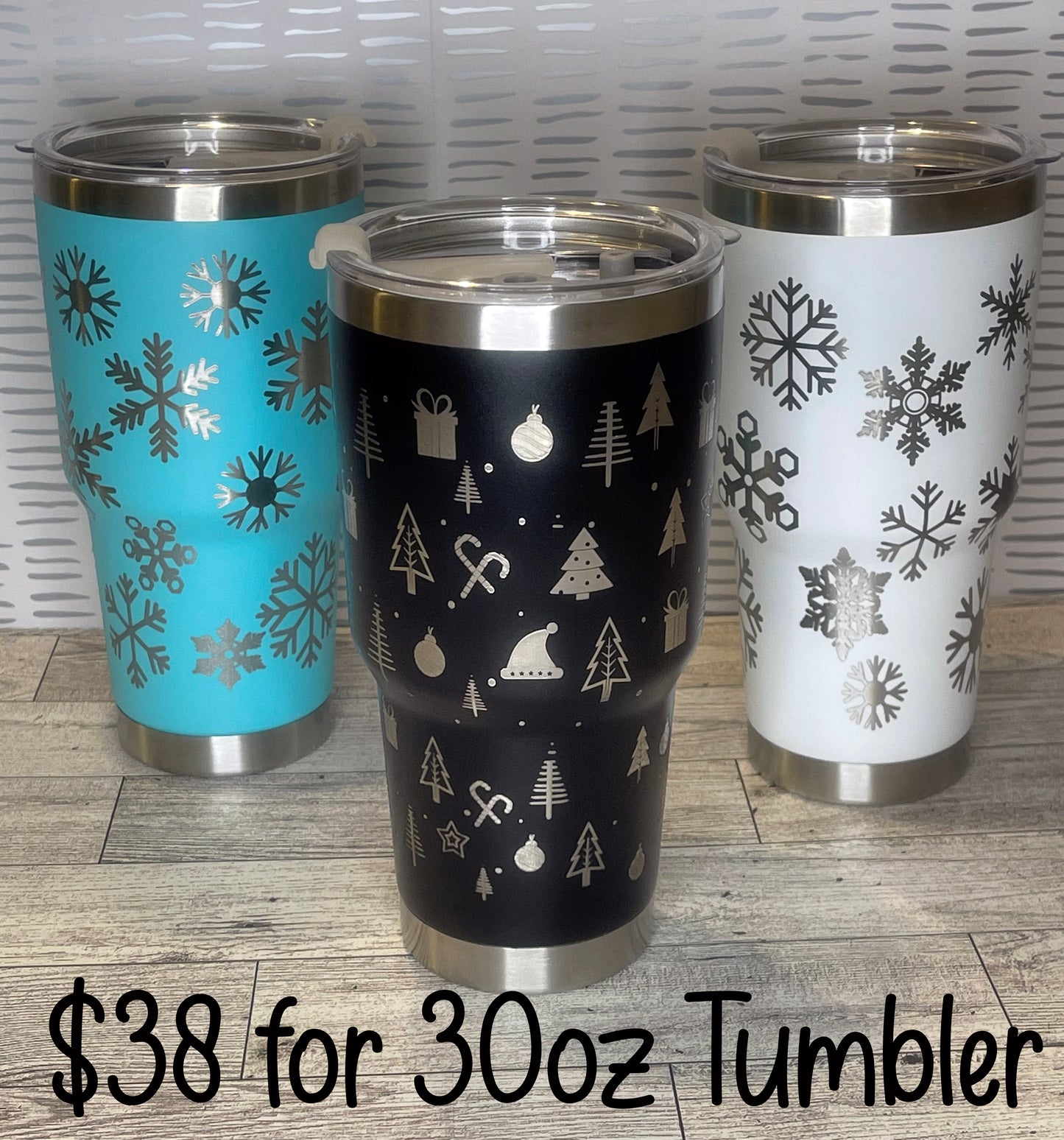 Snowflake Full Wrap Tumbler