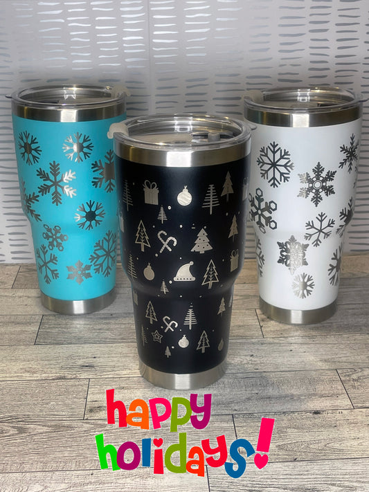 Snowflake Full Wrap Tumbler