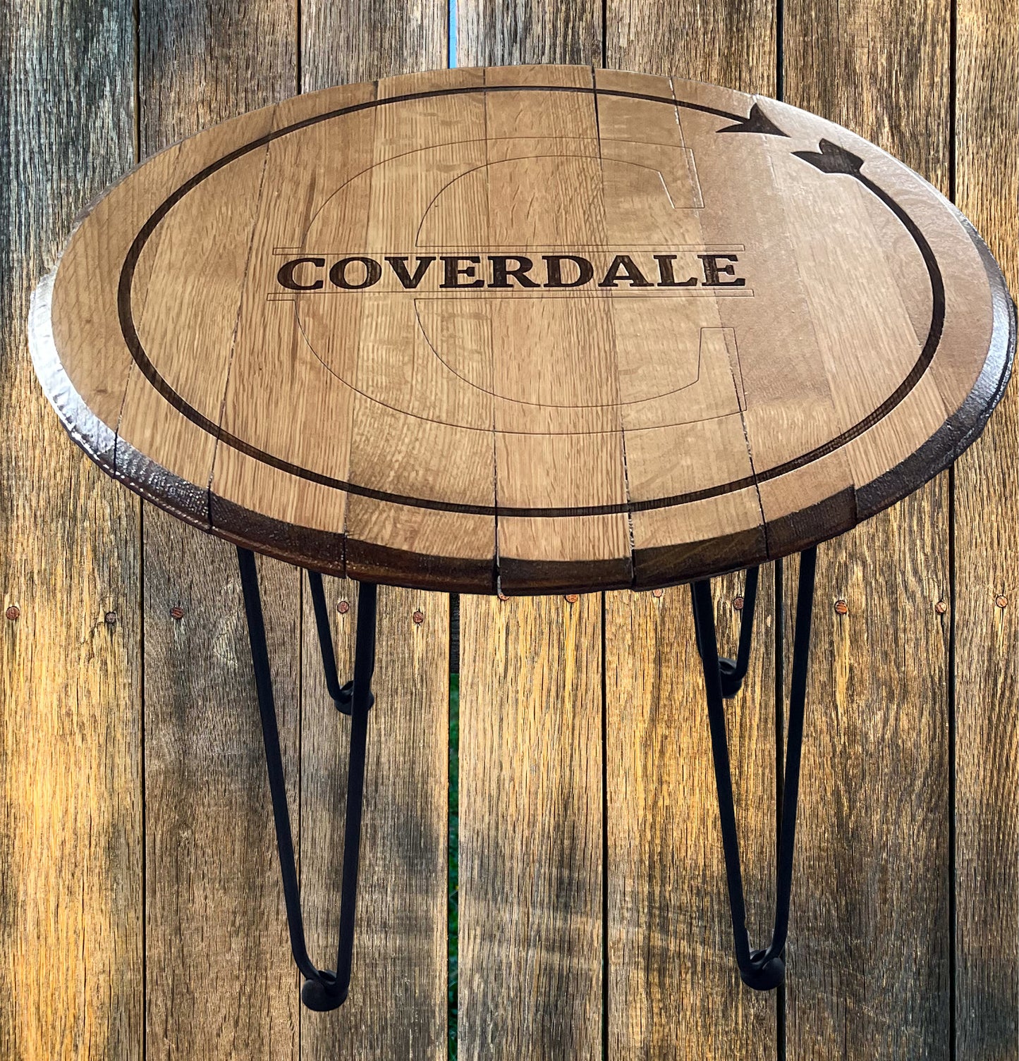 Custom Whiskey Barrel Head table / Wall Hanging / Wedding Guest Book