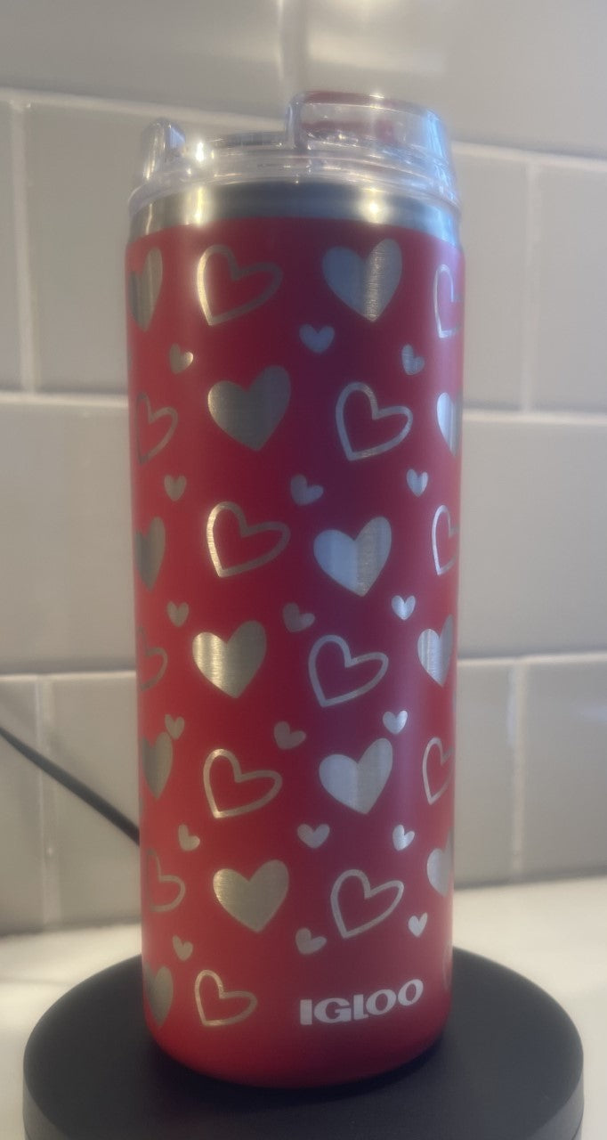 Hearts 20oz tumbler SVG digital file