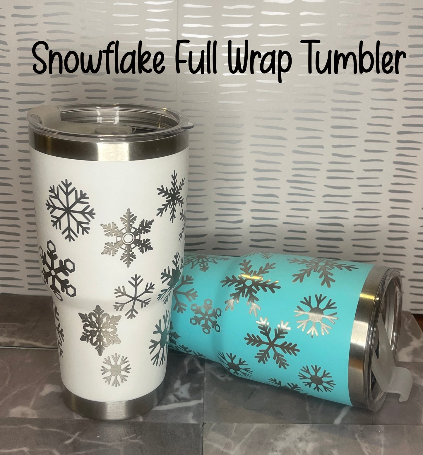 Snowflake Full Wrap Tumbler